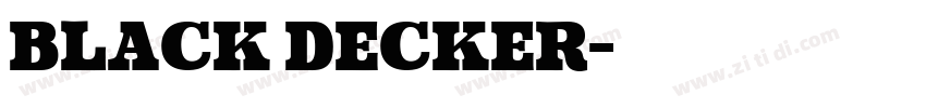 Black Decker字体转换 Black Decker字体转换